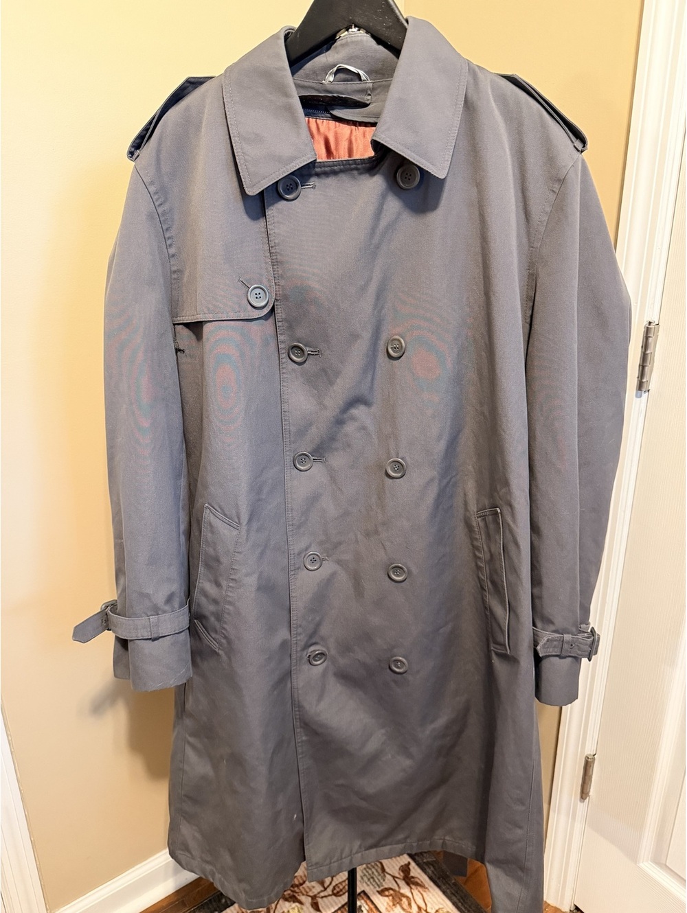 Vintage Oleg Cassini Weather Resistant Trench Coat Women Size 44